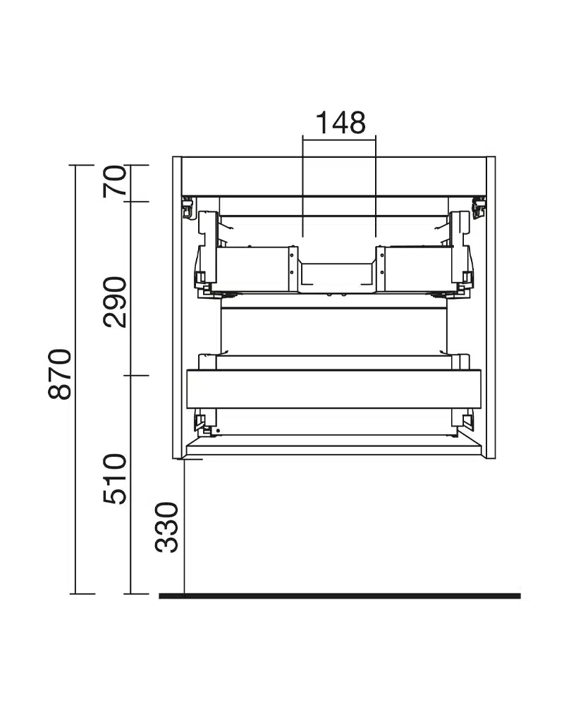 Renoir Series 2 Drawers – Bathroom Cabinet --- 0005