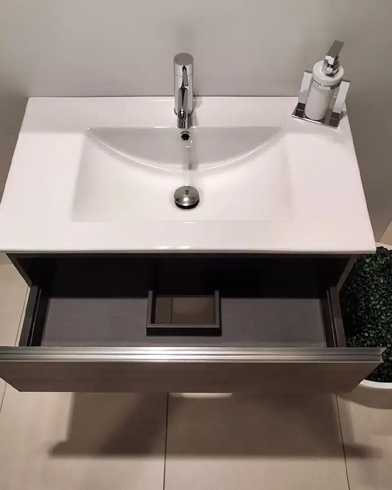 Spirit 600 Gloss White Vanity 1 Draw --- 004