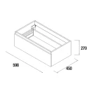 Spirit 600 Gloss White Vanity 1 Draw --- 005