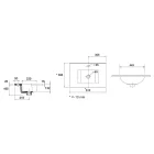 Spirit 600 Gloss White Vanity 1 Draw --- 006