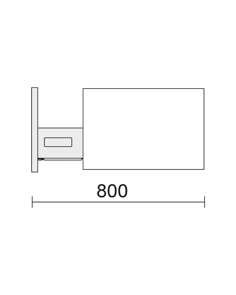 Spirit 600 Gloss White Vanity 1 Draw --- 007