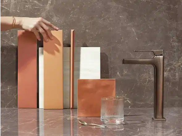 Mocha Mousse tiles